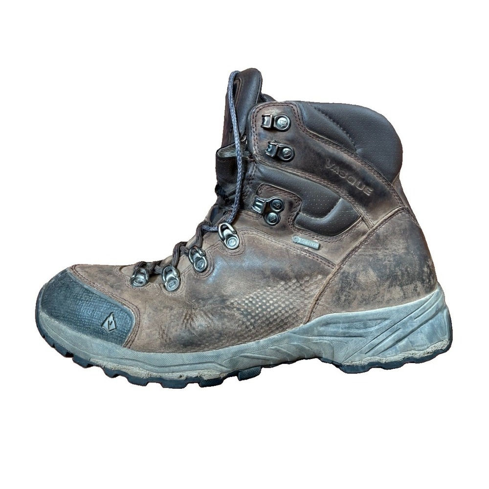 Vasque Men's Boots 9M GTX Hiking Brown Leather US Gore-Tex Vibram Vintage